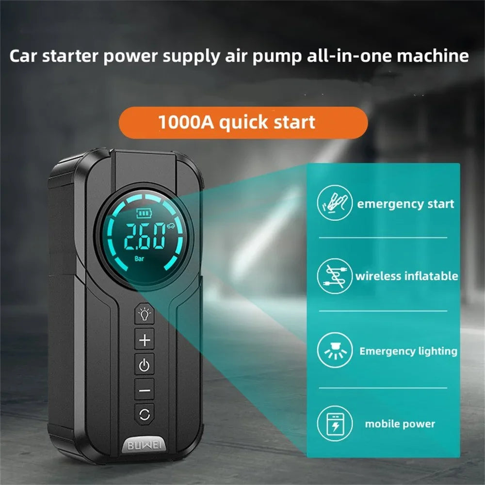 Impulsionatore per Auto PowerBoost e Pompa d'Aria 4 in 1
