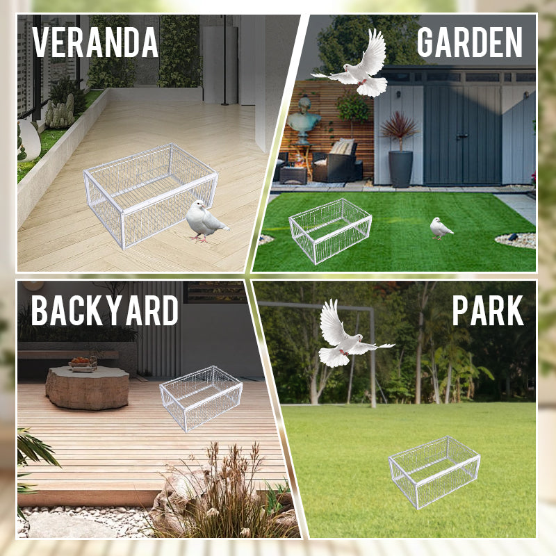 Gabbia per uccelli AutoTrap - Solo ingresso, Nessuna uscita, Con base