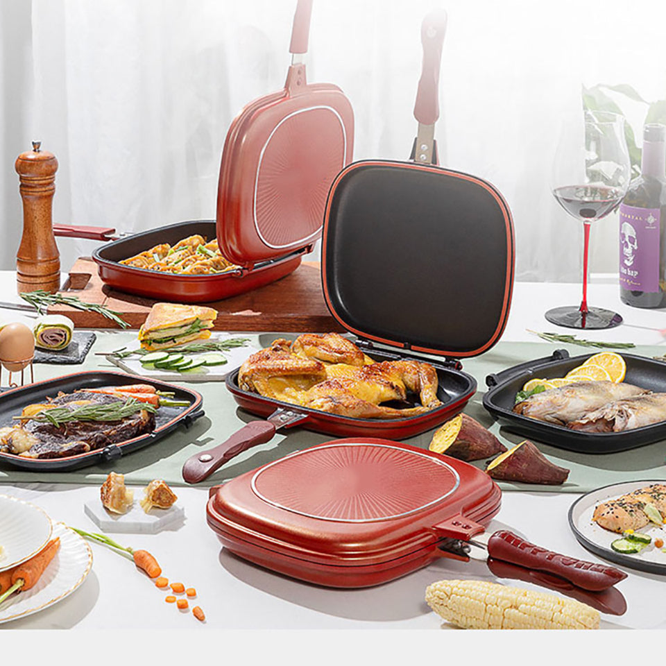 Friggitrice Doppia Faccia - CHEFF PRO™: La Padella Multifunzionale per Portare la Tua Cucina al Livello Successivo