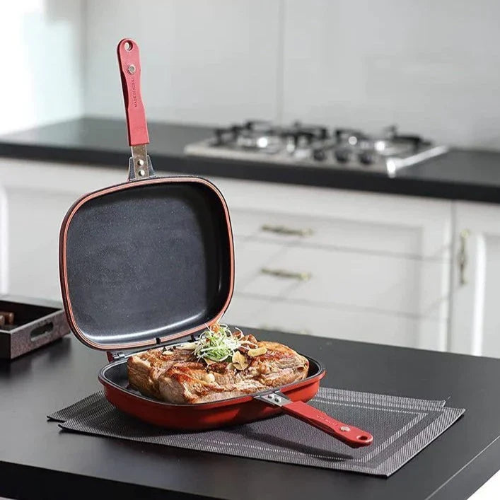 Friggitrice Doppia Faccia - CHEFF PRO™: La Padella Multifunzionale per Portare la Tua Cucina al Livello Successivo